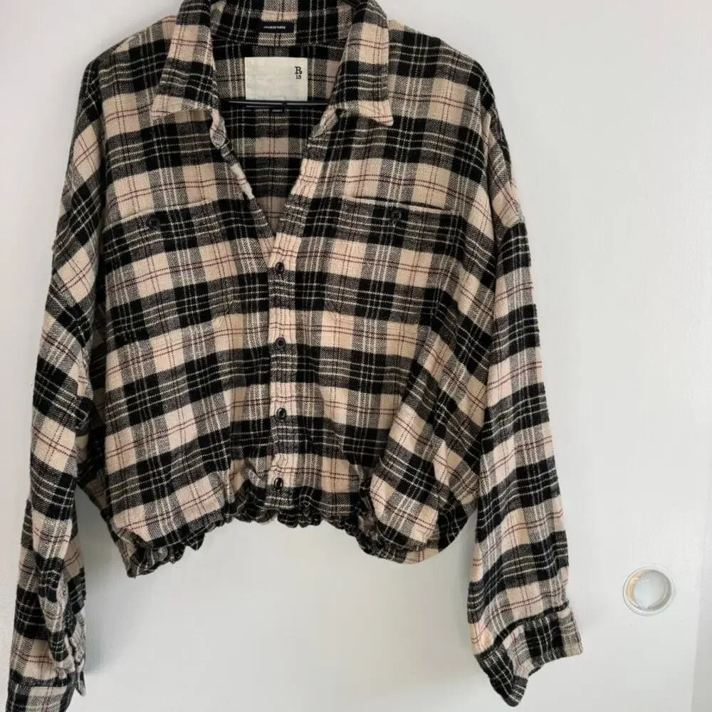 R13 Plaid Gathered Hem Workshirt Size XS - Picture 5 of 13
